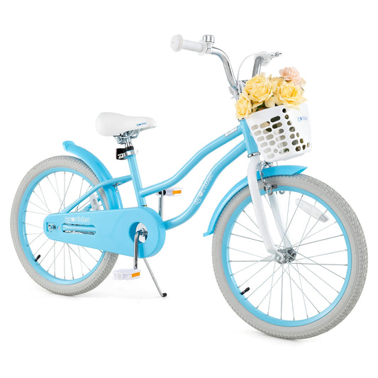 20 Inch Kids Bike with Dual Brakes and Adjustable Seat, Blue Kids Bike Blue at Gallery Canada