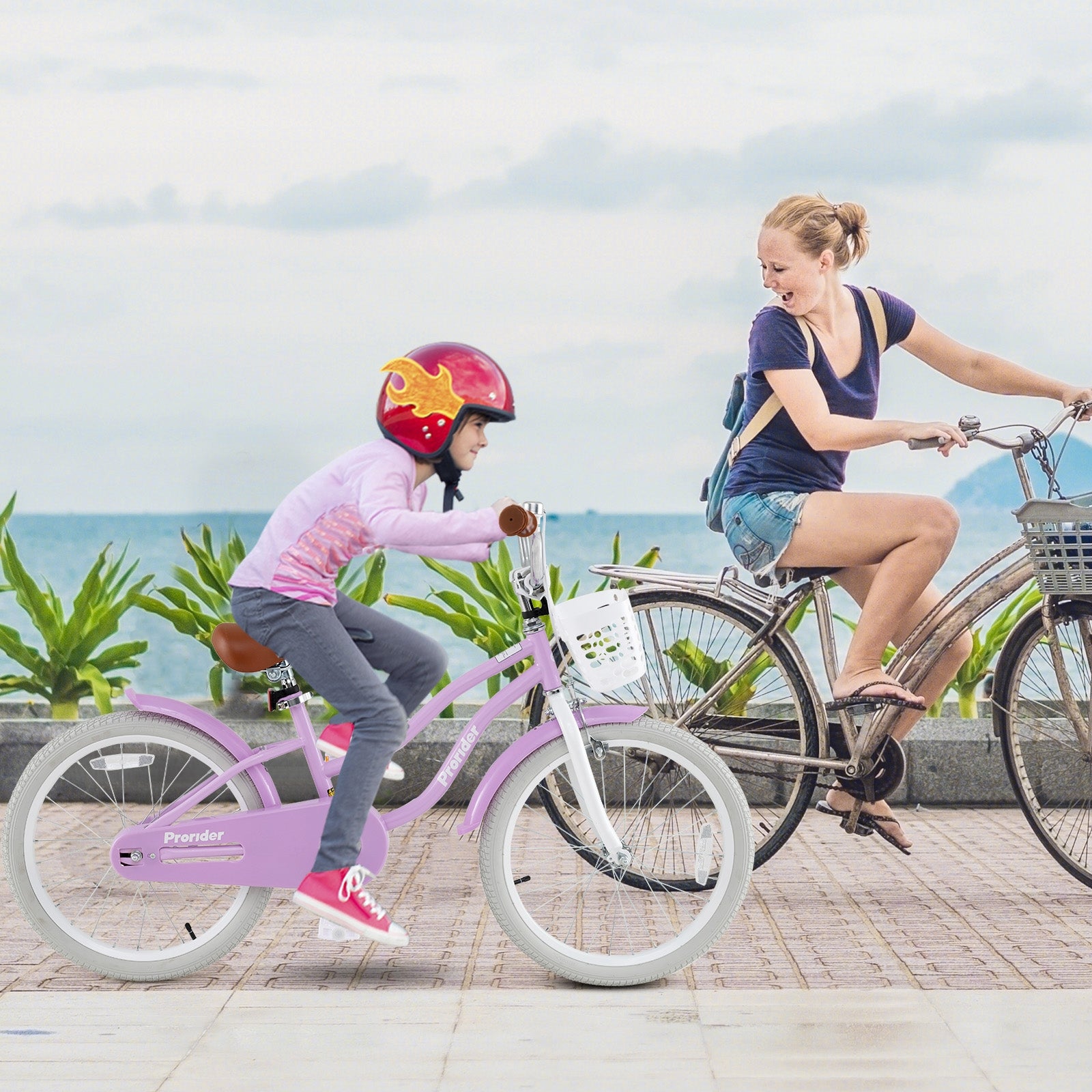 20 Inch Adjustable Kids Bike with 2 Brake System, Purple Kids Bike at Gallery Canada