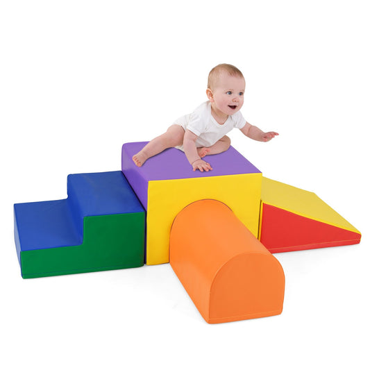 Climb and Crawl Foam Block Play Set for Infant Baby, Orange Climbers & Slides Orange at Gallery Canada