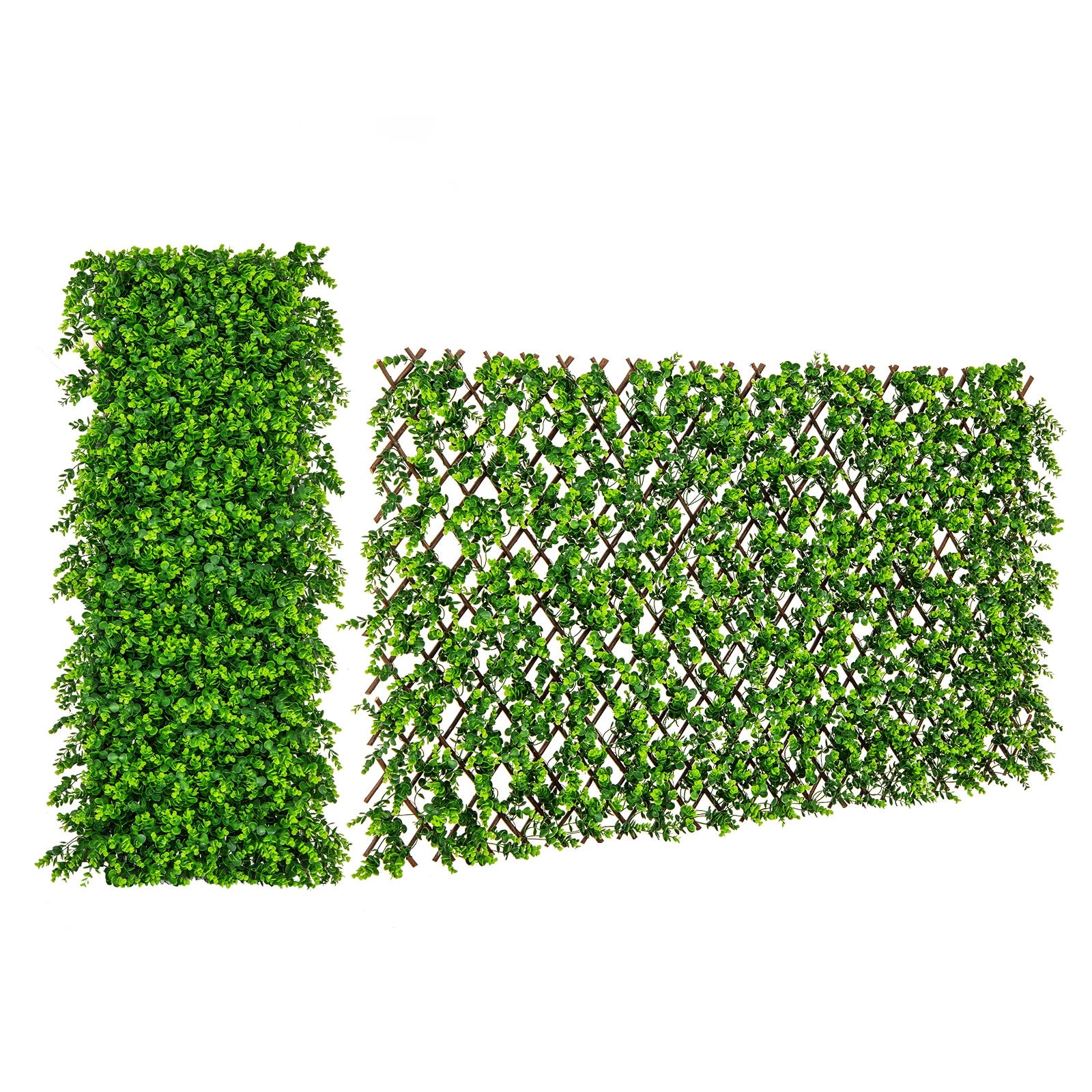 Expandable Fence Privacy Screen with Sun-Protective Artificial Hedge for Balcony Patio, Green Faux Plants Green  at Gallery Canada