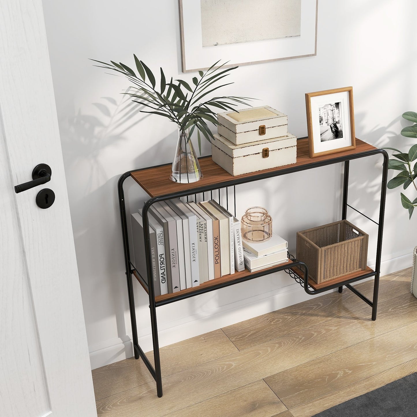 Console Table with Storage Shelf and Metal Frame for Living Room Console Tables at Gallery Canada