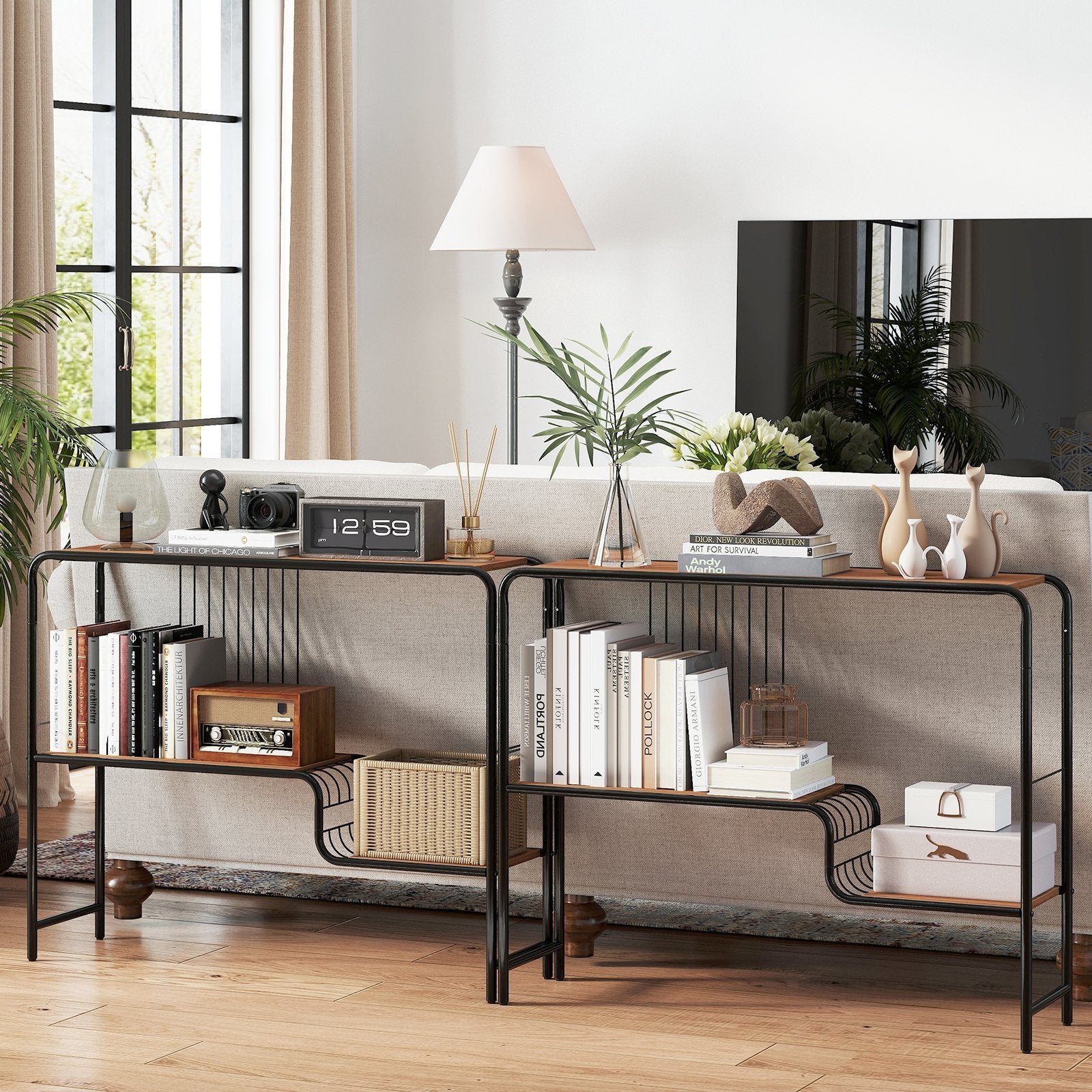 Console Table with Storage Shelf and Metal Frame for Living Room Console Tables at Gallery Canada