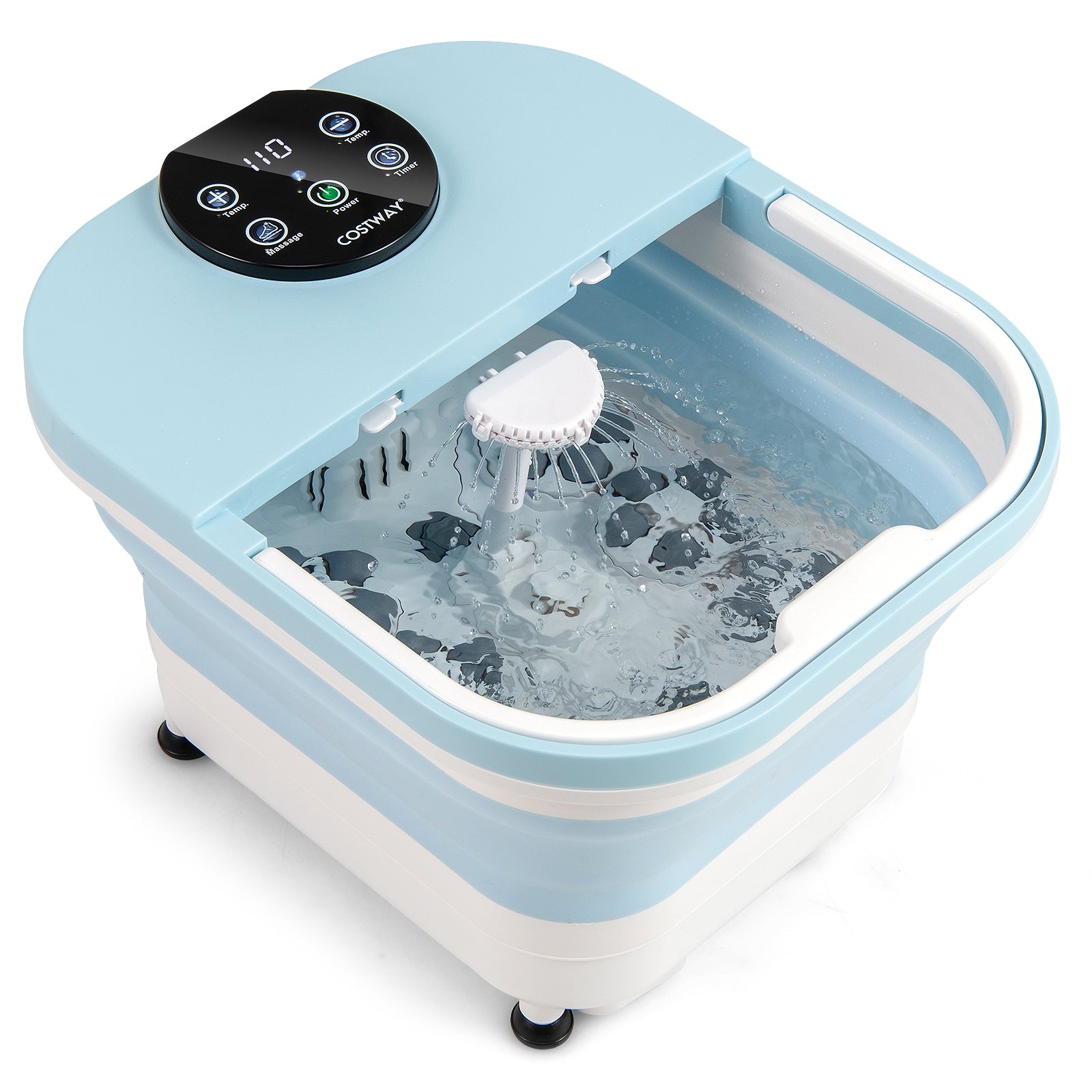 Collapsible Foot Spa Massager Foot Bath Tub with Heat Shower and Timer, Blue Foot Massager Blue at Gallery Canada