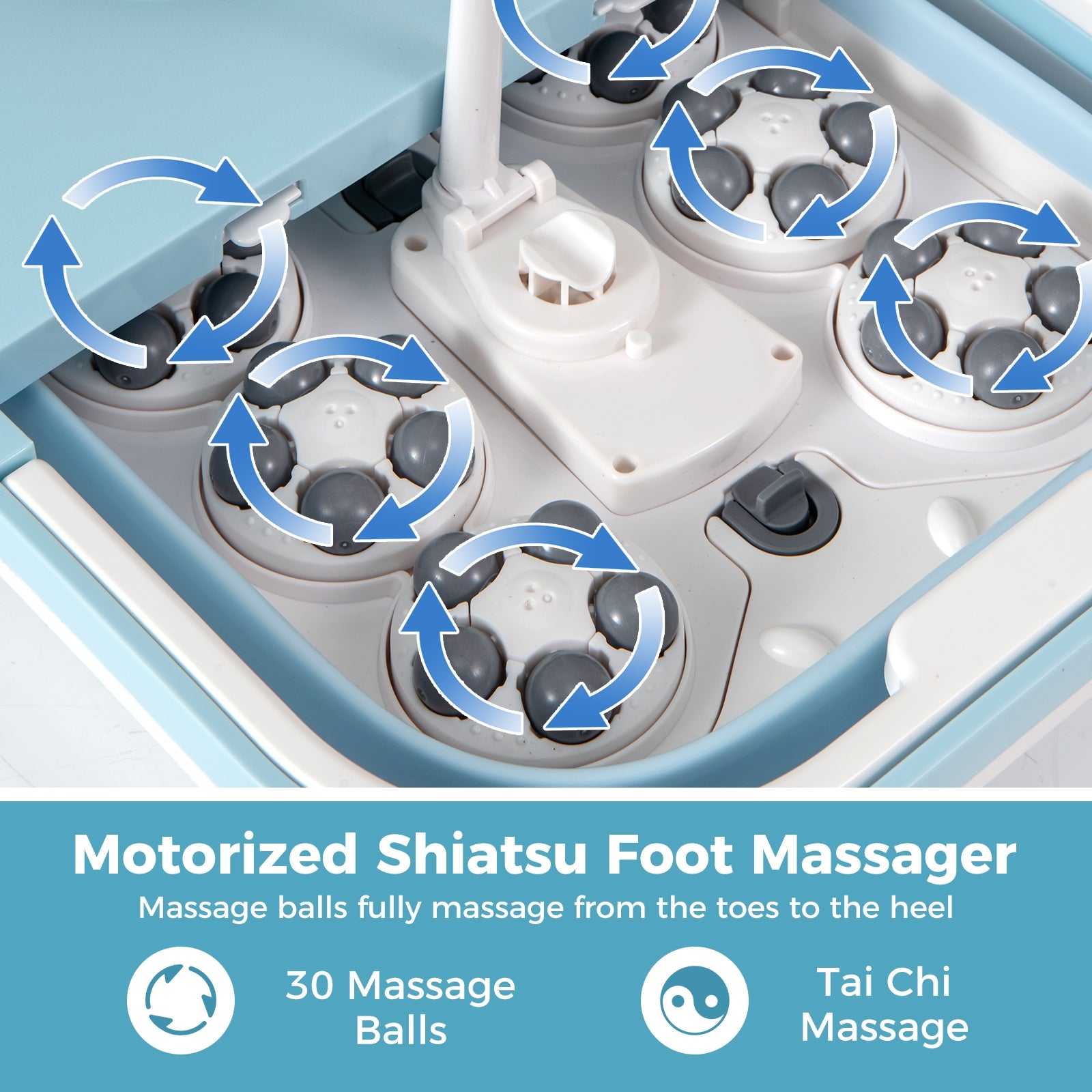 Collapsible Foot Spa Massager Foot Bath Tub with Heat Shower and Timer, Blue Foot Massager at Gallery Canada