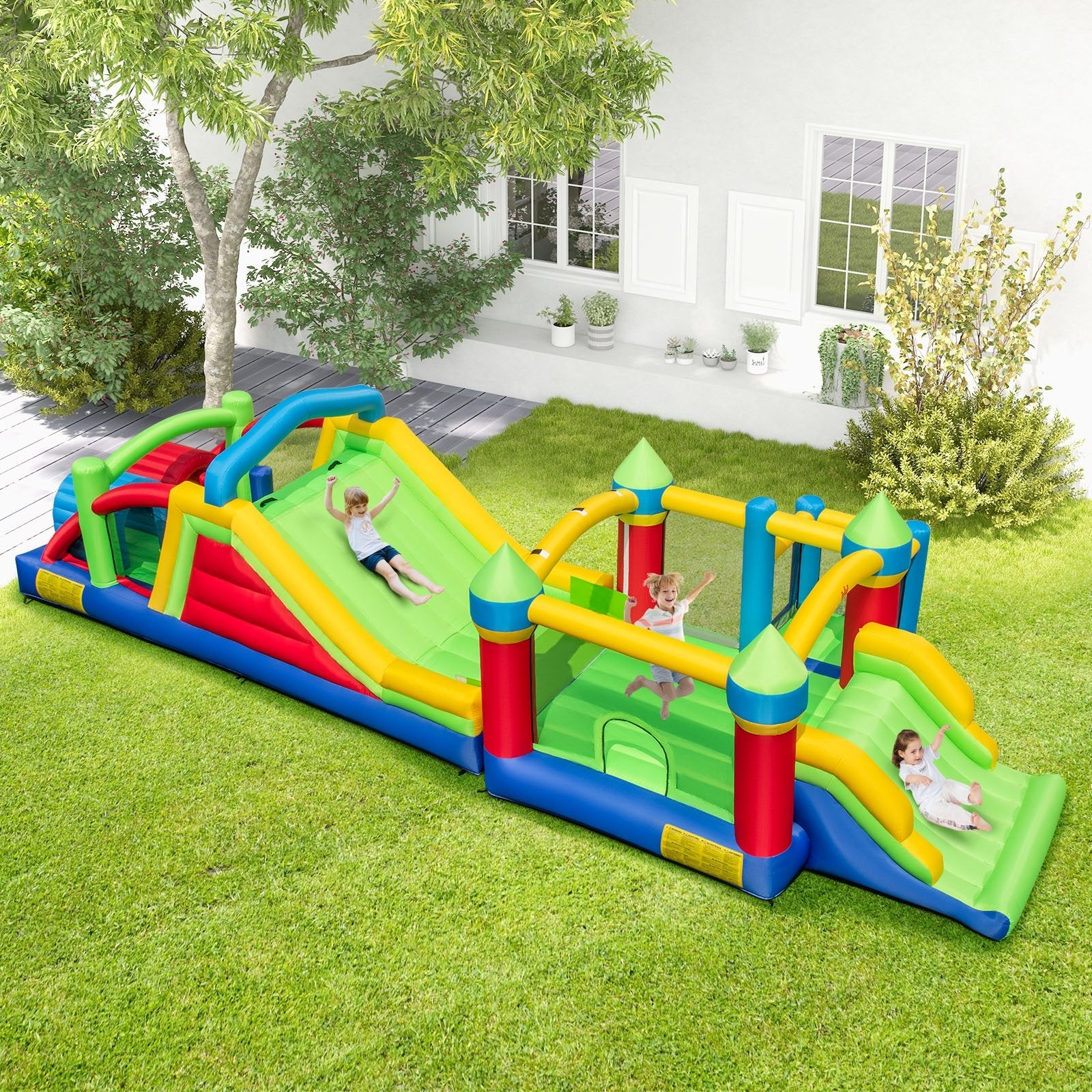 Inflatable Obstacle Course Bounce House with 680W Blower Bounce House at Gallery Canada