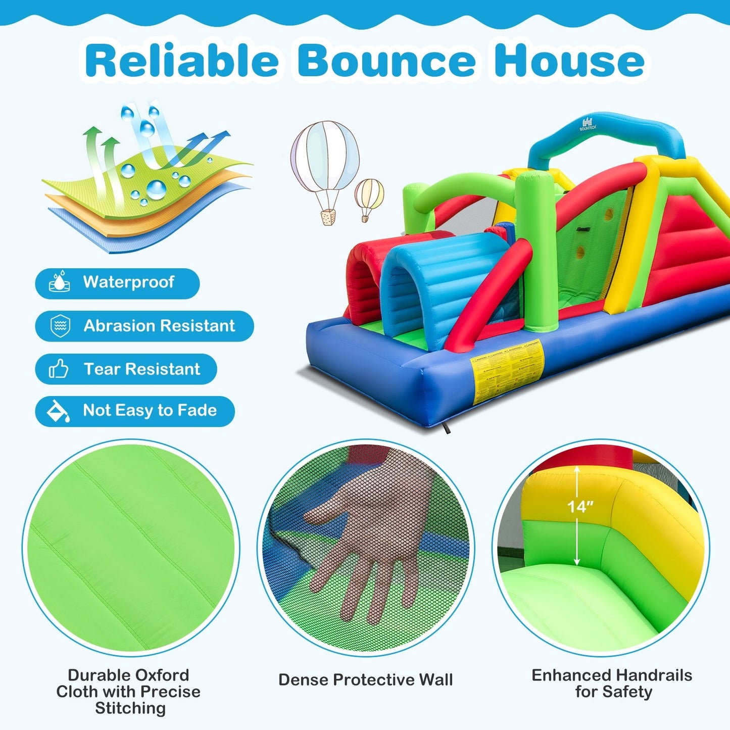 Inflatable Obstacle Course Bounce House with 680W Blower Bounce House at Gallery Canada