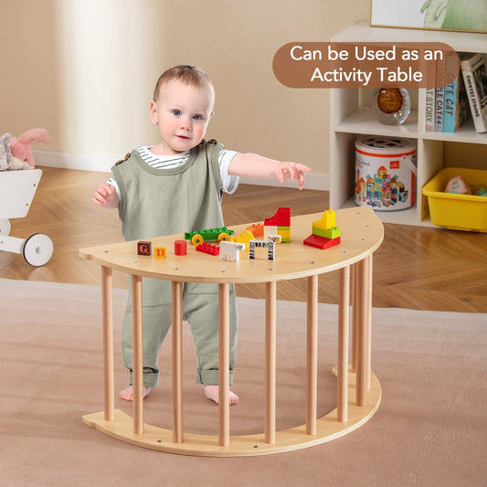 Kids Climbing Arch with Cushion Montessori Arch Climber/Rocker for Toddlers, Coffee Climbers & Slides Coffee at Gallery Canada