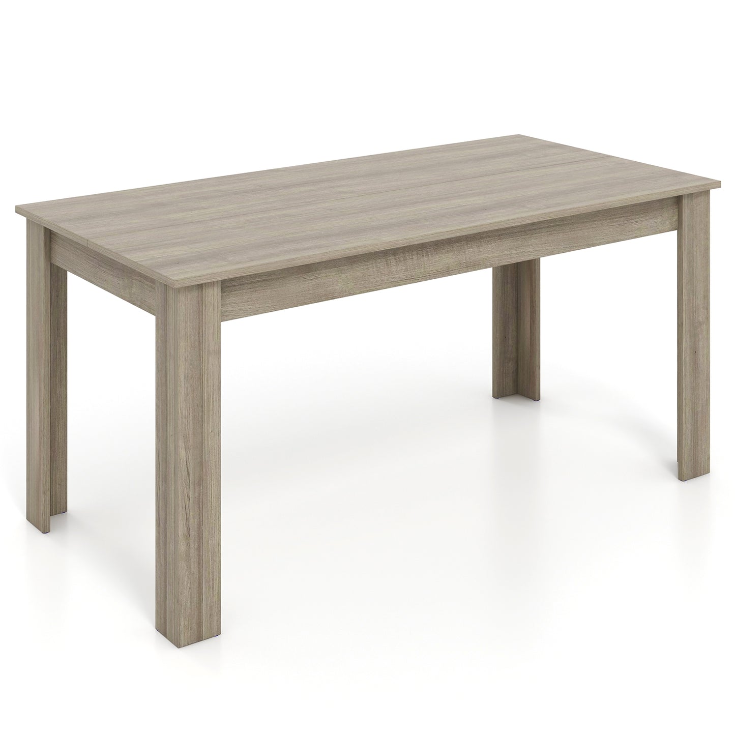 63 Inch Rectangular Modern Dining Kitchen Table, Light Gray Dining Tables Light Gray  at Gallery Canada