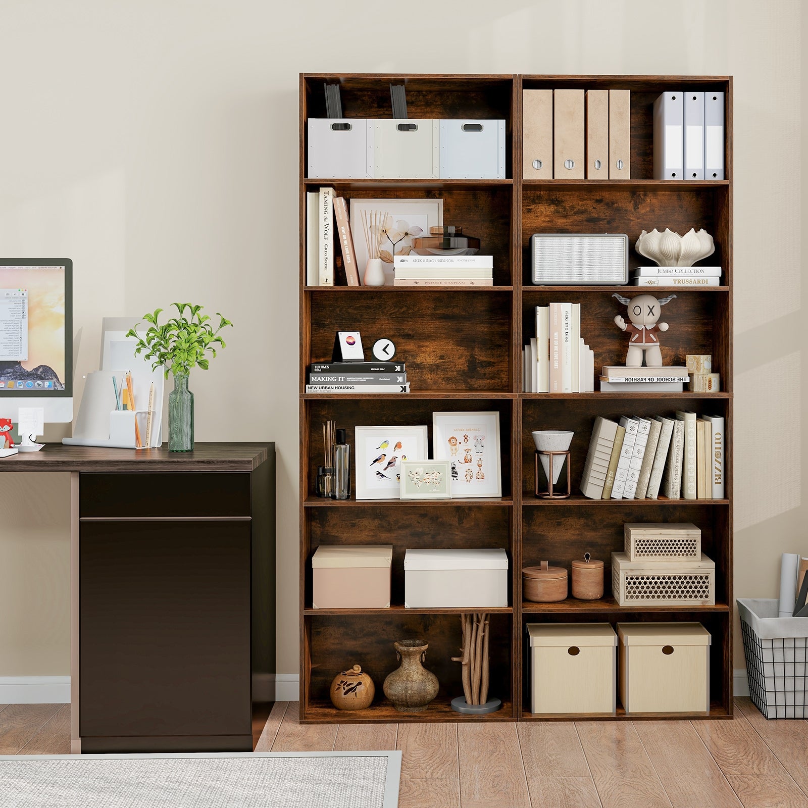 6-Tier Bookcase with 6 Open Shelves and Anti-Toppling Kits Bookcases at Gallery Canada