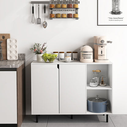 42 Inch Sideboard Buffet Cabinet Kitchen with Adjustable Shelves, White Sideboards Cabinets & Buffets at Gallery Canada