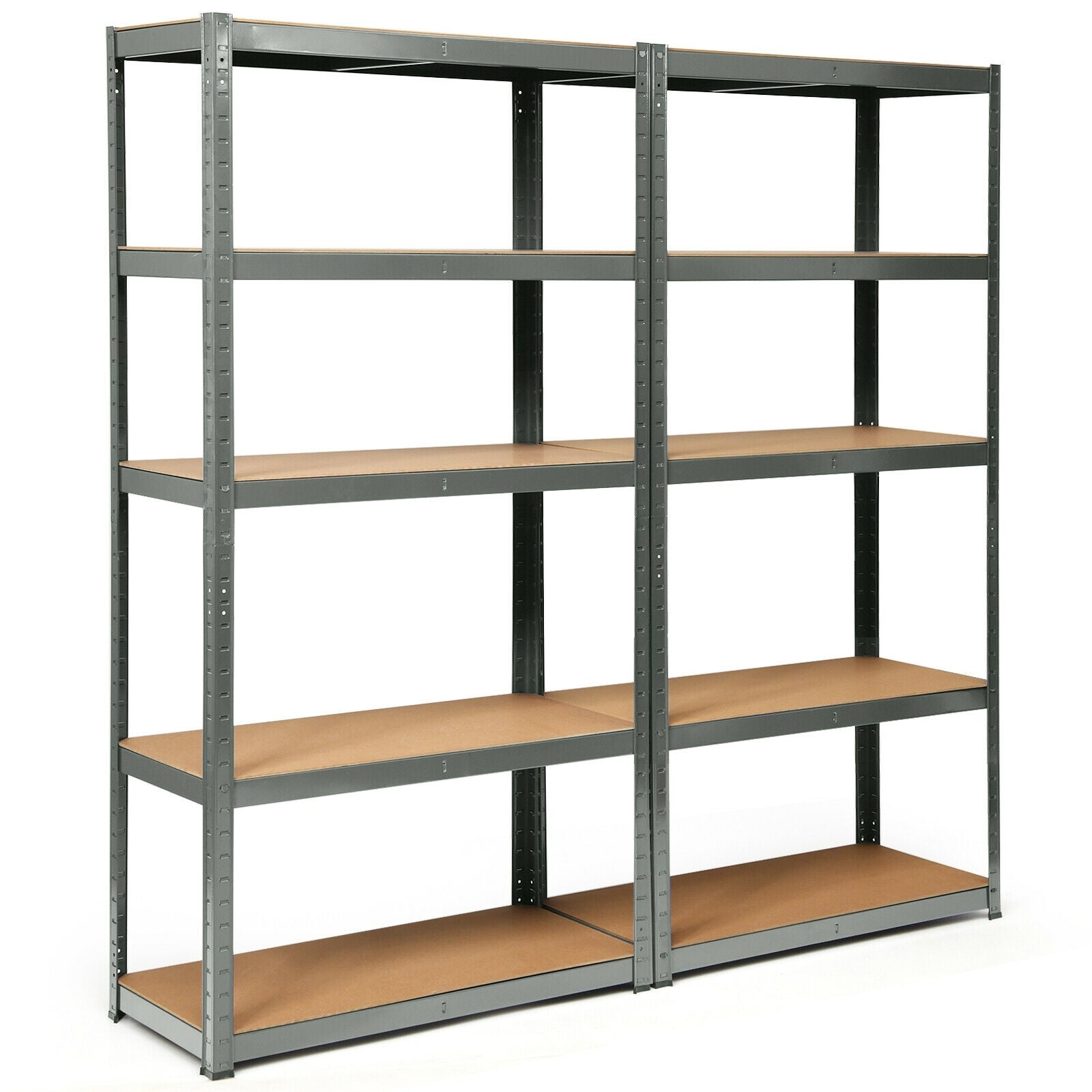 2 Pcs Storage Shelves Garage Shelving Units Tool Utility Shelves, Gray Industrial Shelving at Gallery Canada