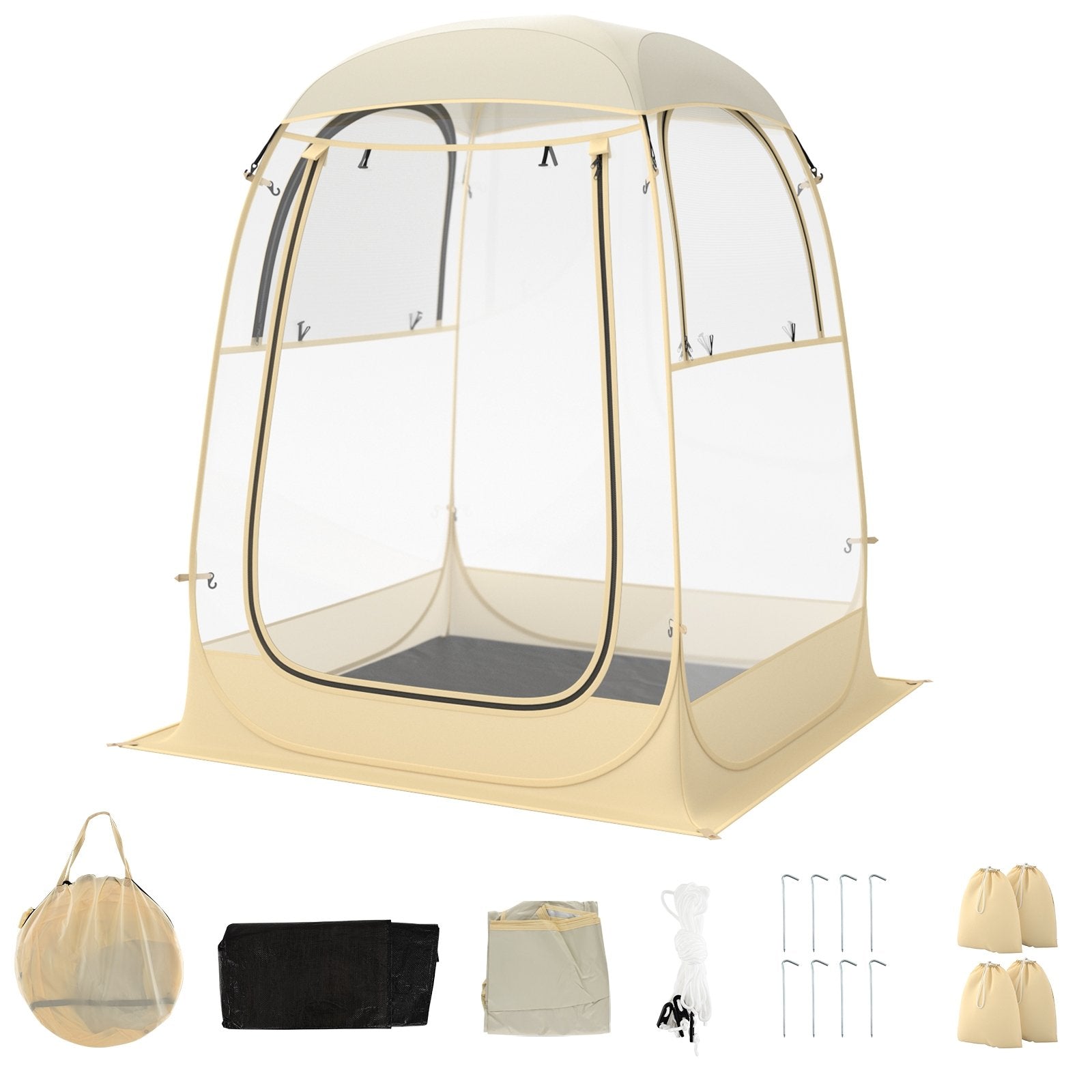 Instant Pop up Sports Tent with Carrying Bag and Floor Mat for 1-2/5-6 People-S Tents Options at Gallery Canada