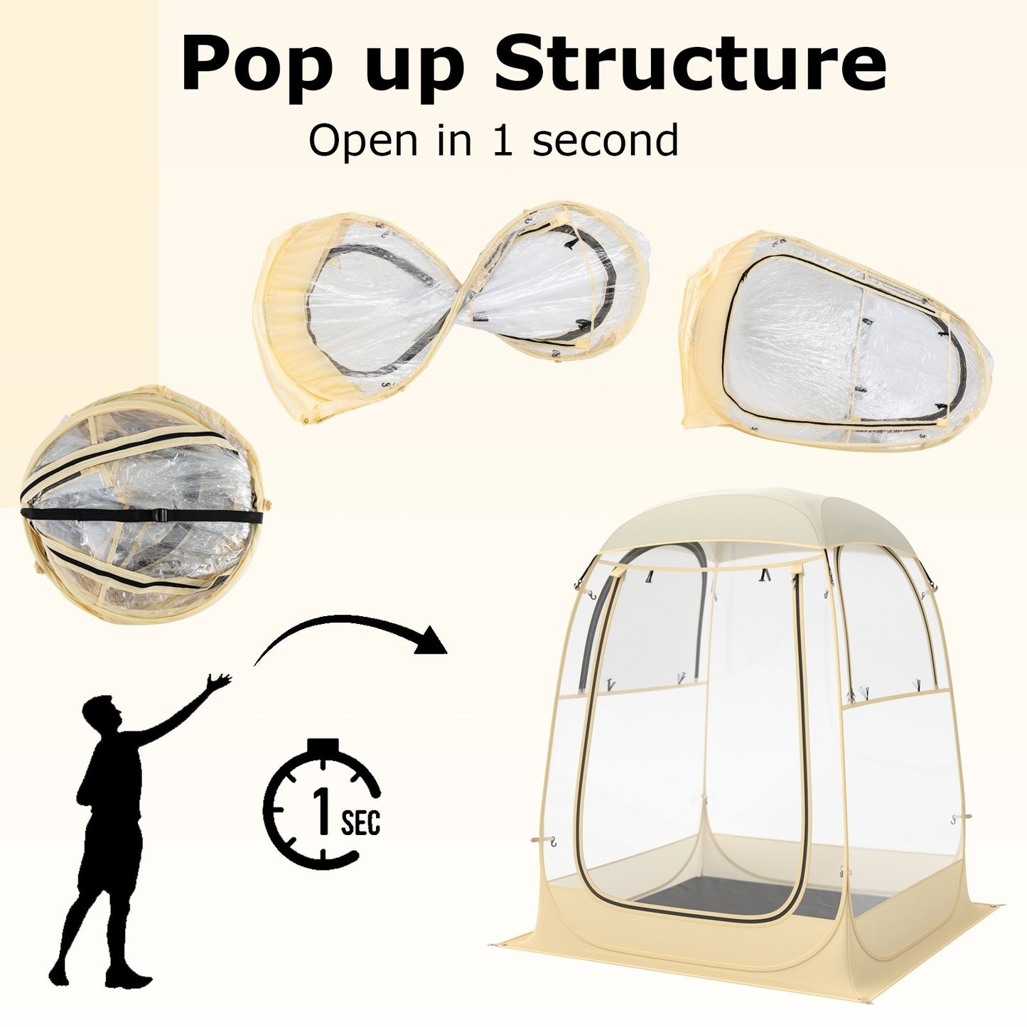 Instant Pop up Sports Tent with Carrying Bag and Floor Mat for 1-2/5-6 People-S Tents at Gallery Canada