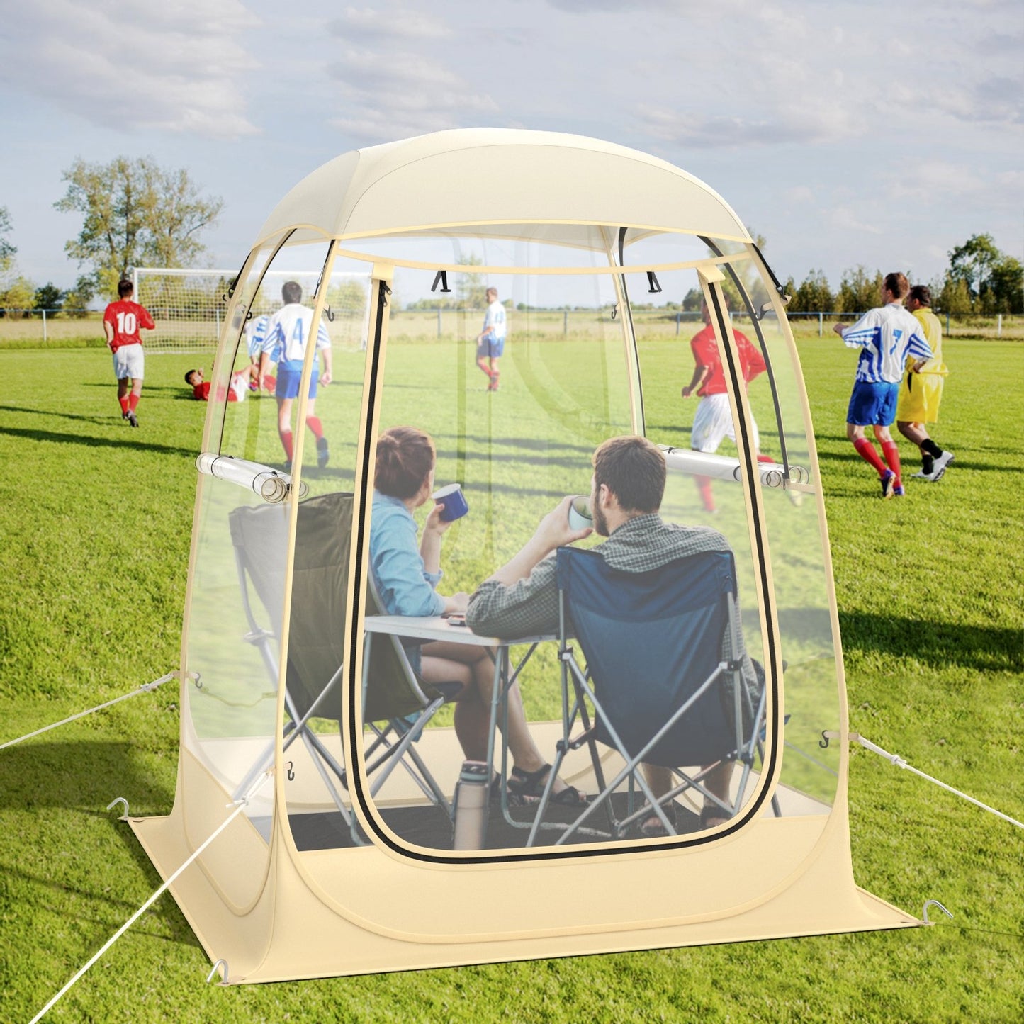 Instant Pop up Sports Tent with Carrying Bag and Floor Mat for 1-2/5-6 People-S Tents at Gallery Canada