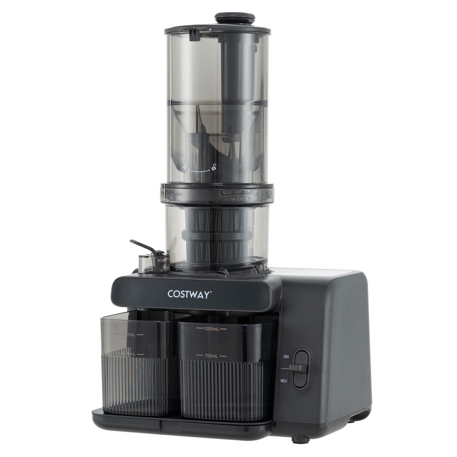 Cold Press Juicer with 5.3 Inches Feed Chute High Juice Yield and Reverse Function Kitchen Utensils Options at Gallery Canada