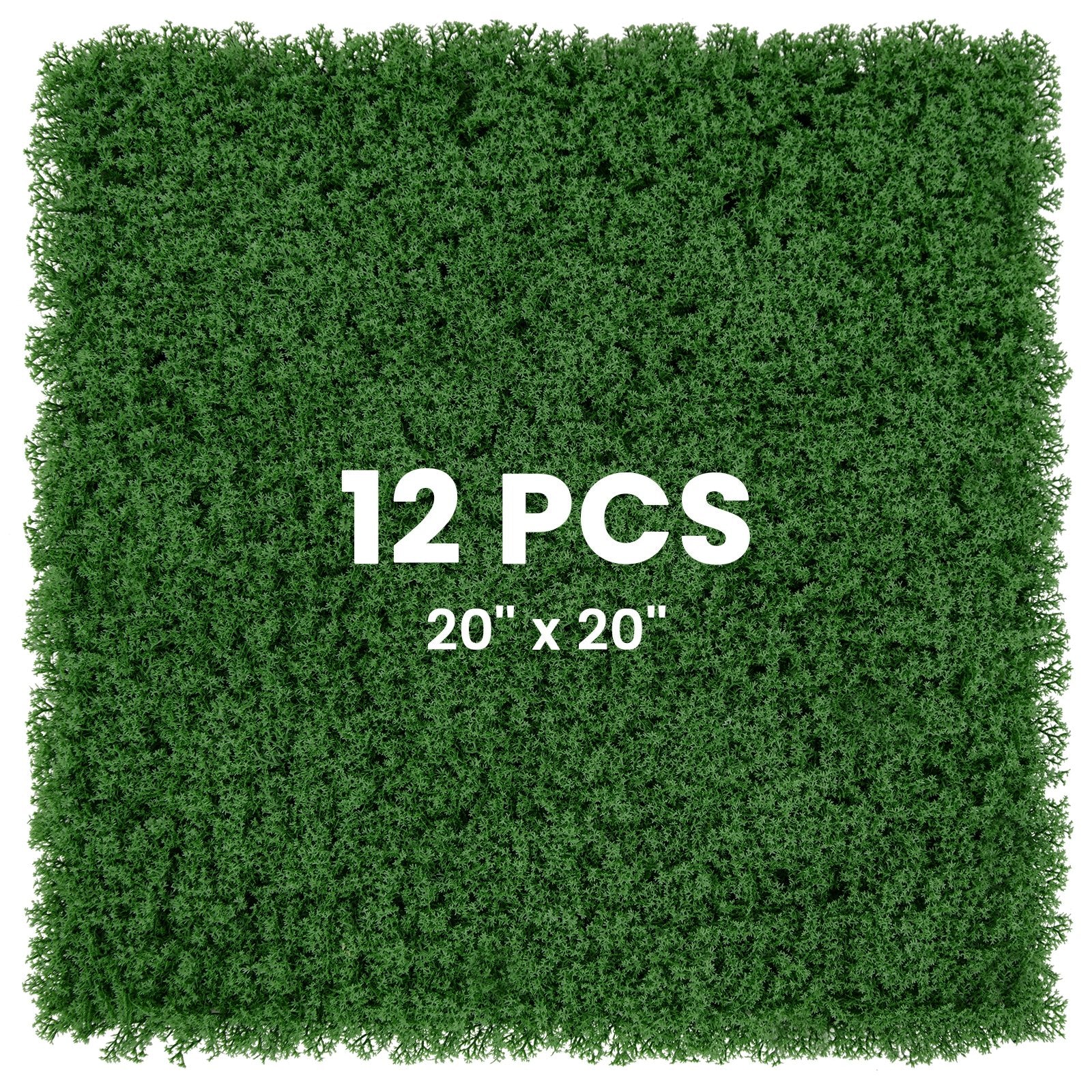 12 Pieces 20 x 20 inches Artificial Grass Wall Panels for Garden Yard Balcony, Green Faux Plants Green  at Gallery Canada