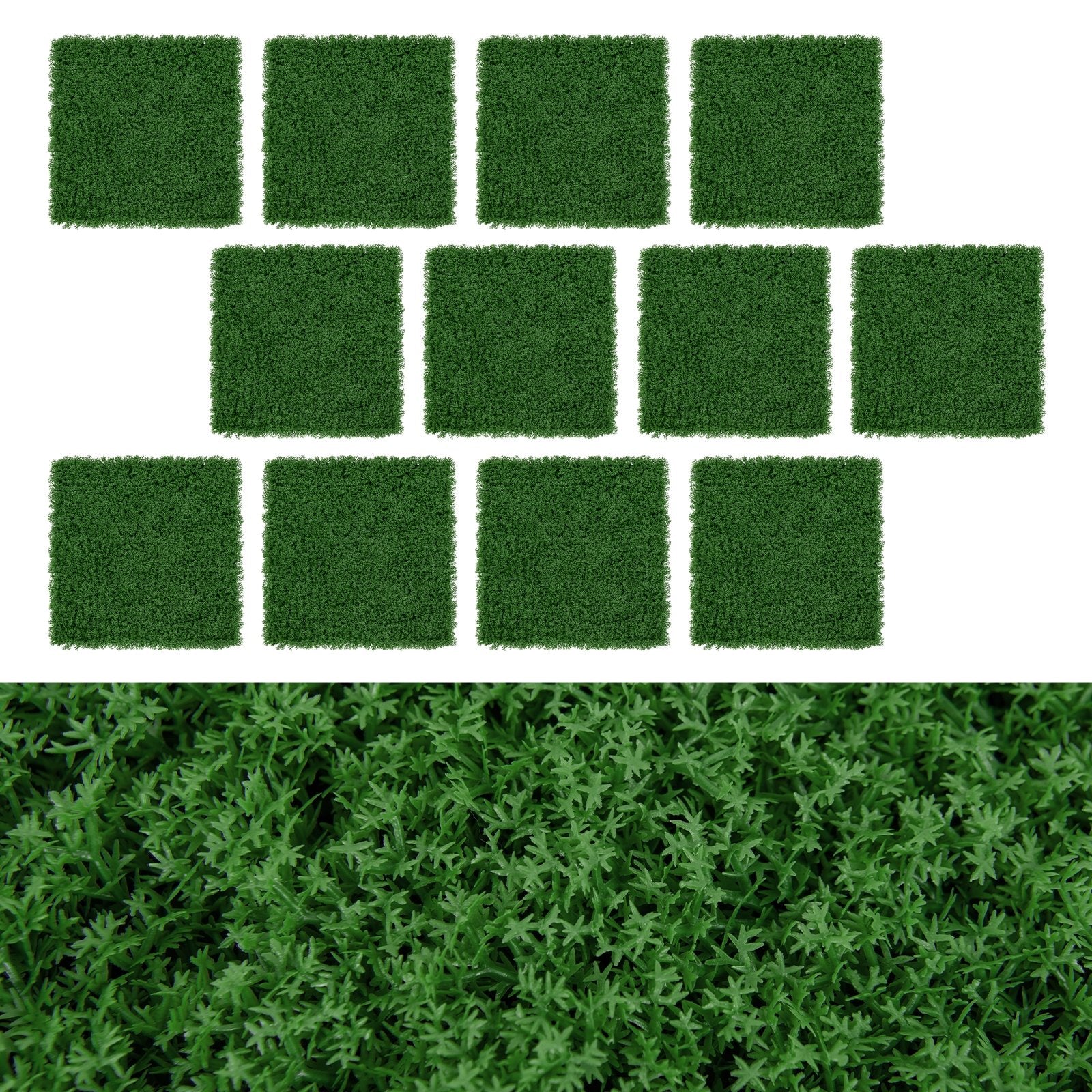 12 Pieces 20 x 20 inches Artificial Grass Wall Panels for Garden Yard Balcony, Green Faux Plants   at Gallery Canada