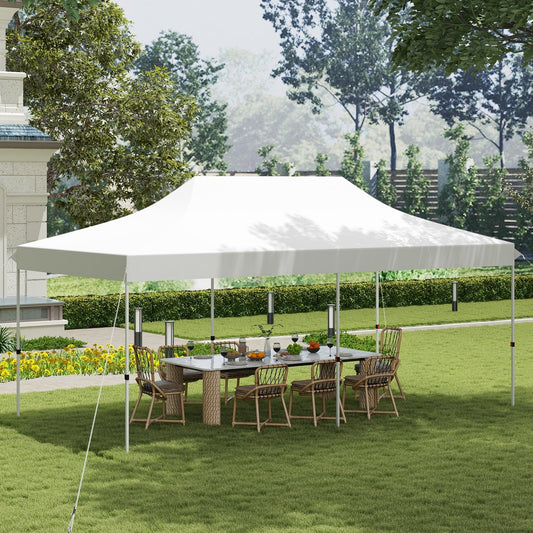 10 X 20 FT Pop up Canopy Tent Foldable Portable Outdoor Gazebo with Carry Bag, White Canopies White at Gallery Canada