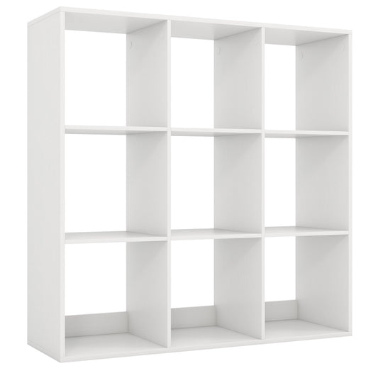 9 Cube Bookshelf with Back Guardrail for Living Room Bedroom, White Bookcases White at Gallery Canada