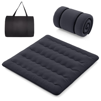 Futon Mattress with Washable Cover and Foldable Mat-King Size, Black Mattresses Black - King at Gallery Canada