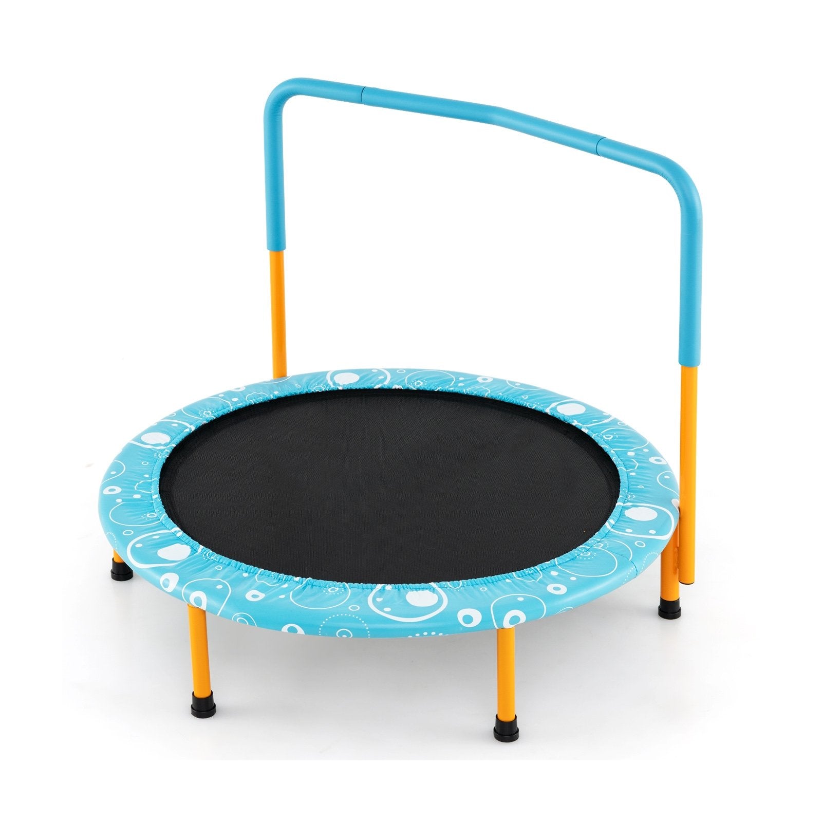 36 Inch Kids Trampoline Mini Rebounder with Full Covered Handrail, Orange Trampolines at Gallery Canada