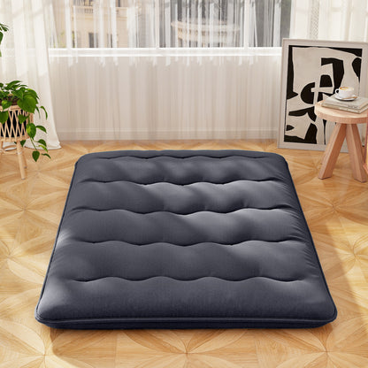 Futon Mattress with Washable Cover and Foldable Mat-Full Size, Black Mattresses at Gallery Canada