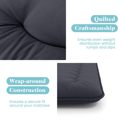 Futon Mattress with Washable Cover and Foldable Mat-Full Size, Black Mattresses at Gallery Canada