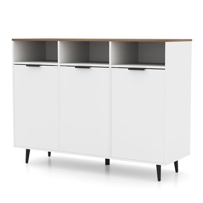 Sideboard Buffet Cabinet Kitchen Storage Cabinet with 5-Position Adjustable Shelves, White Sideboards Cabinets & Buffets at Gallery Canada