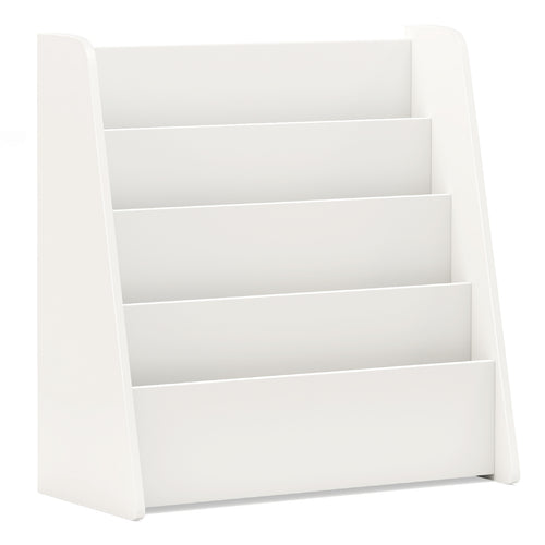 4-Tier Kids Bookshelf with Deep Compartments for Bedroom, White