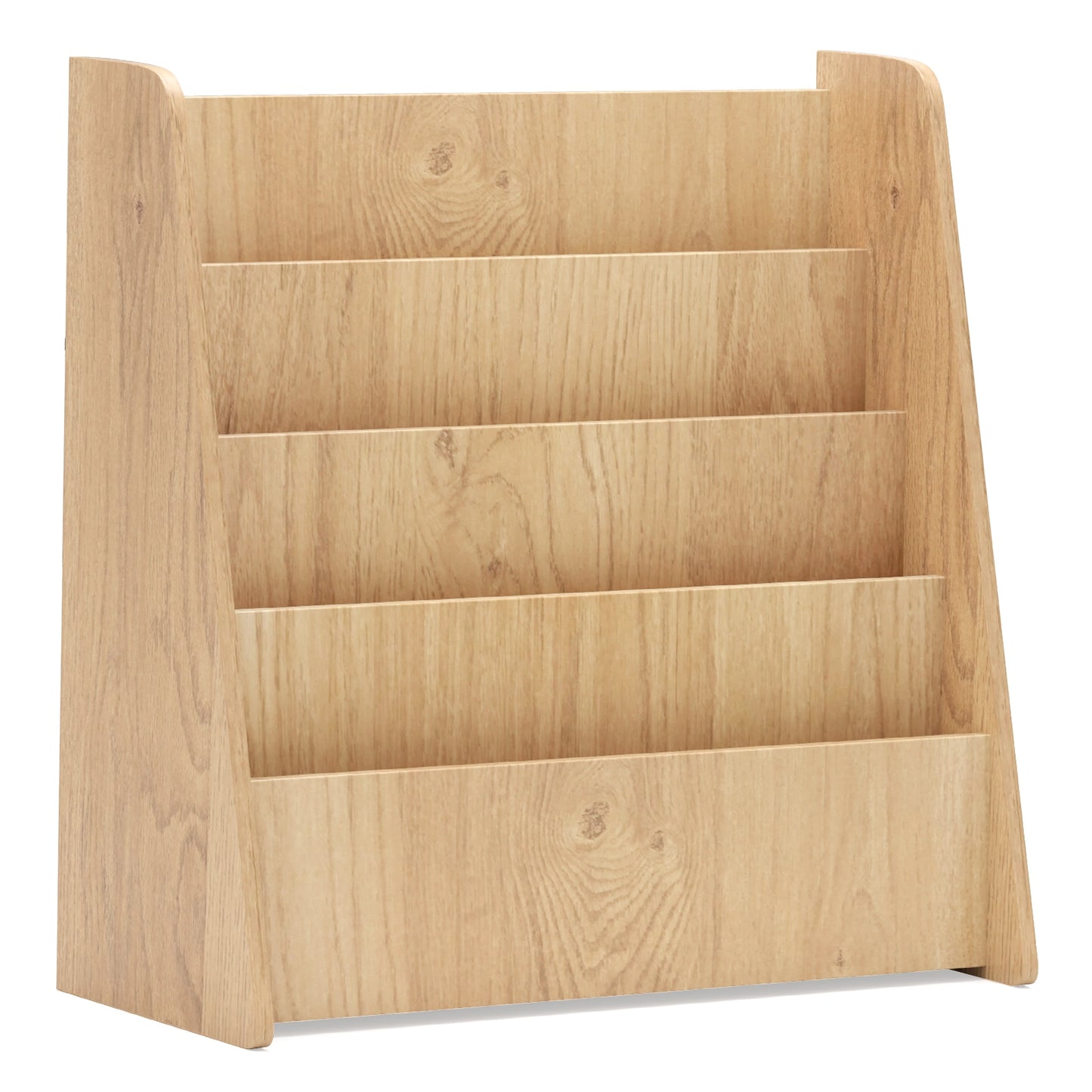 4-Tier Kids Bookshelf with Deep Compartments for Bedroom, Natural Kids Storage Natural at Gallery Canada