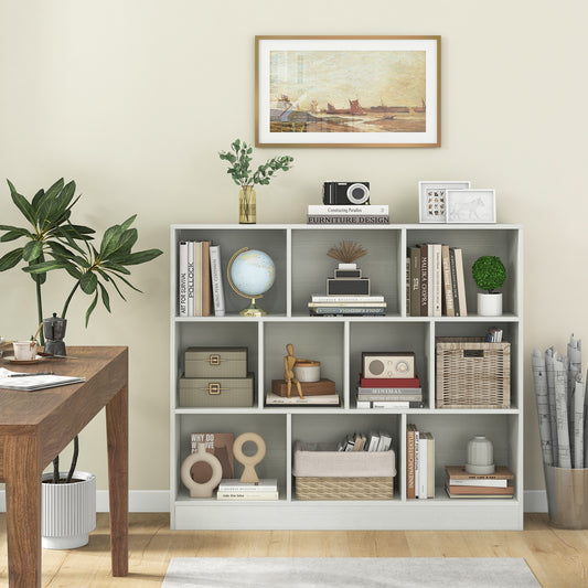 41 inches Wooden Toy Storage Organizer with 10 Cubes for Kids, White Kids Storage White  at Gallery Canada