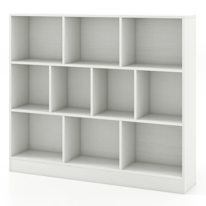 41 inches Wooden Toy Storage Organizer with 10 Cubes for Kids, White Kids Storage White  at Gallery Canada