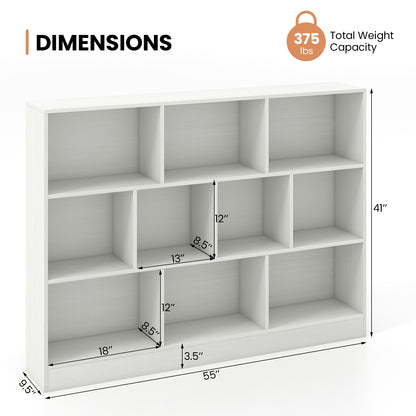 41 inches Wooden Toy Storage Organizer with 10 Cubes for Classroom Daycare Nursery Kindergarten, White Kids Storage   at Gallery Canada