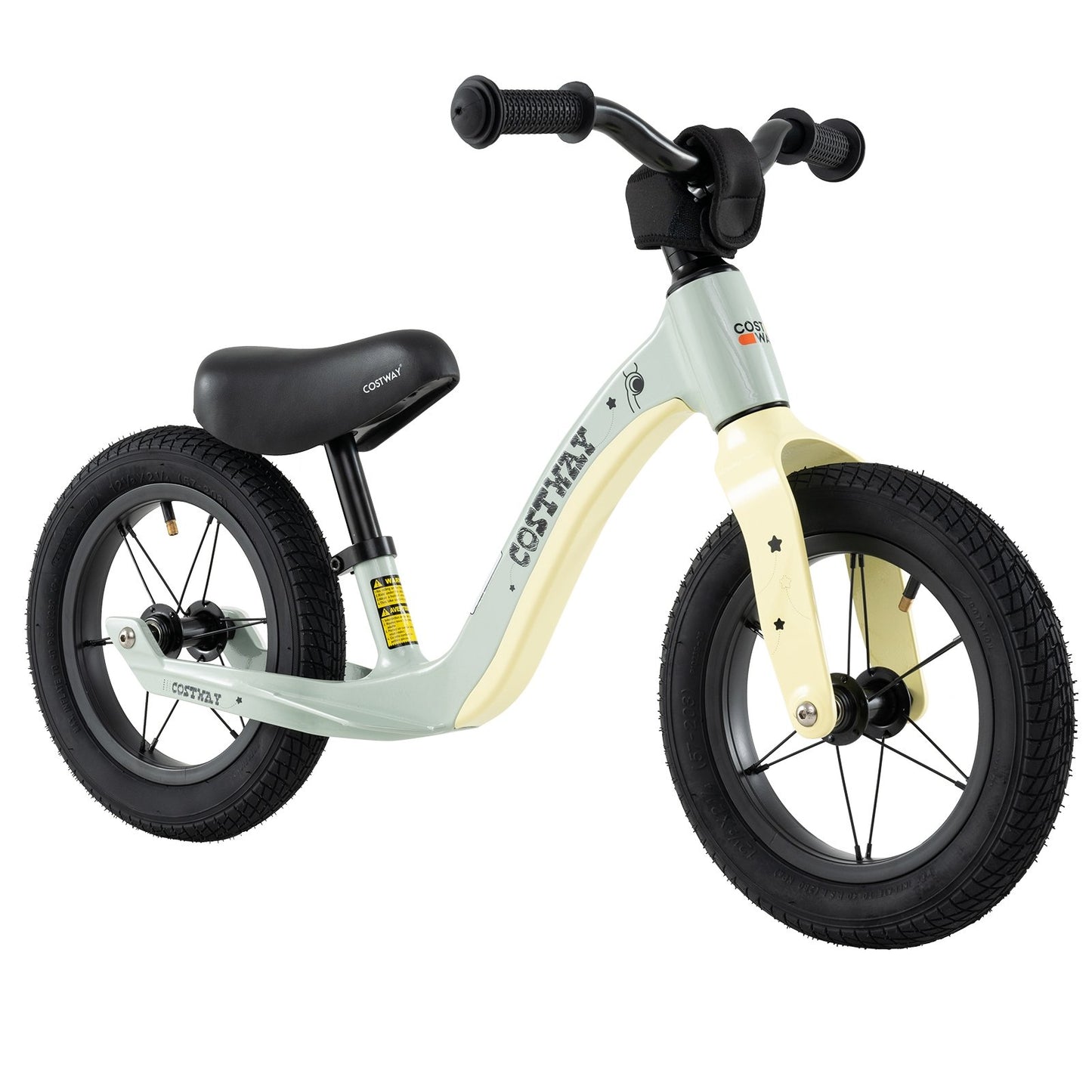 12-Inch Balance Bike with Adjustable Seat and Rotatable Handlebar for Over 36 Months Old, Green Balance Bikes Green  at Gallery Canada