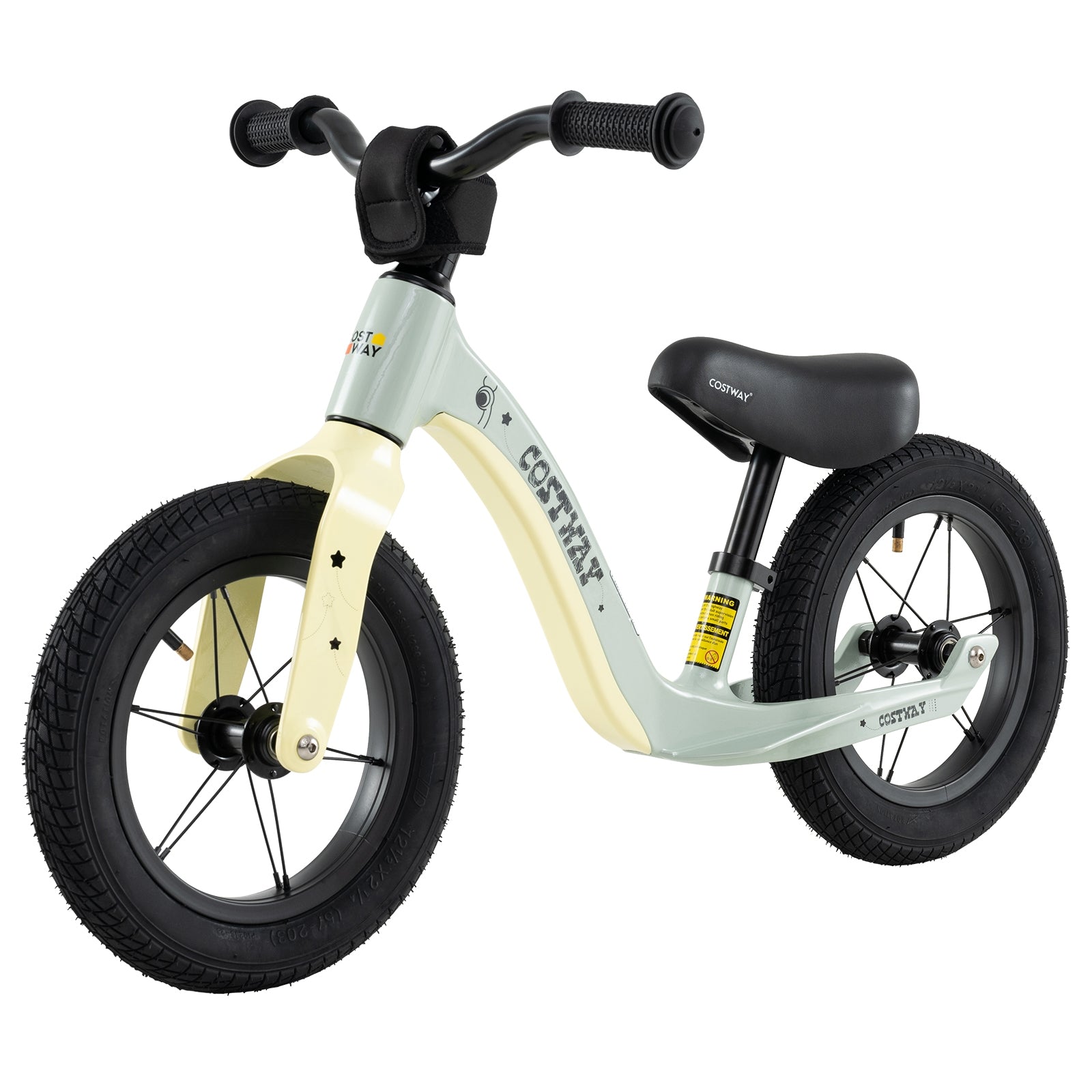 12-Inch Balance Bike with Adjustable Seat and Rotatable Handlebar for Over 36 Months Old, Green Balance Bikes   at Gallery Canada