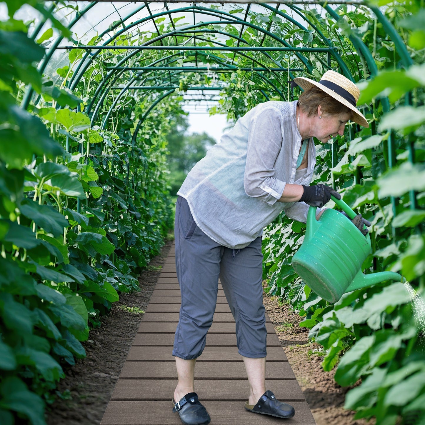 8 Ft Outdoor Garden Pathway Patio Roll Out Straight Walkways with Metal Wire Connection-M Outdoor Decor at Gallery Canada