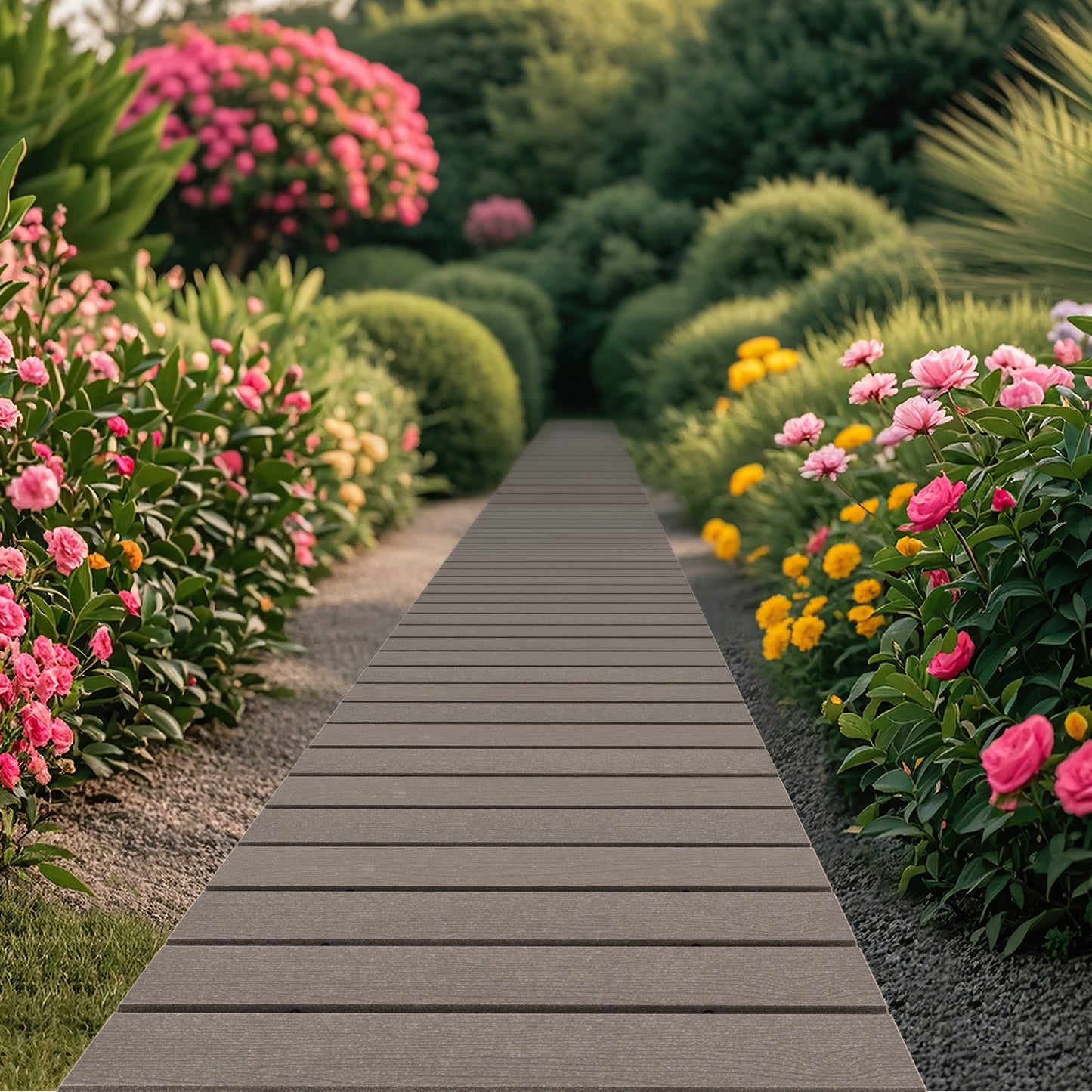 8 Ft Outdoor Garden Pathway Patio Roll Out Straight Walkways with Metal Wire Connection-M Outdoor Decor at Gallery Canada