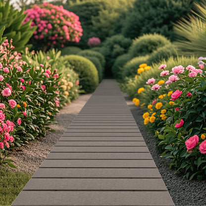 8 Ft Outdoor Garden Pathway Patio Roll Out Straight Walkways with Metal Wire Connection-M Outdoor Decor at Gallery Canada