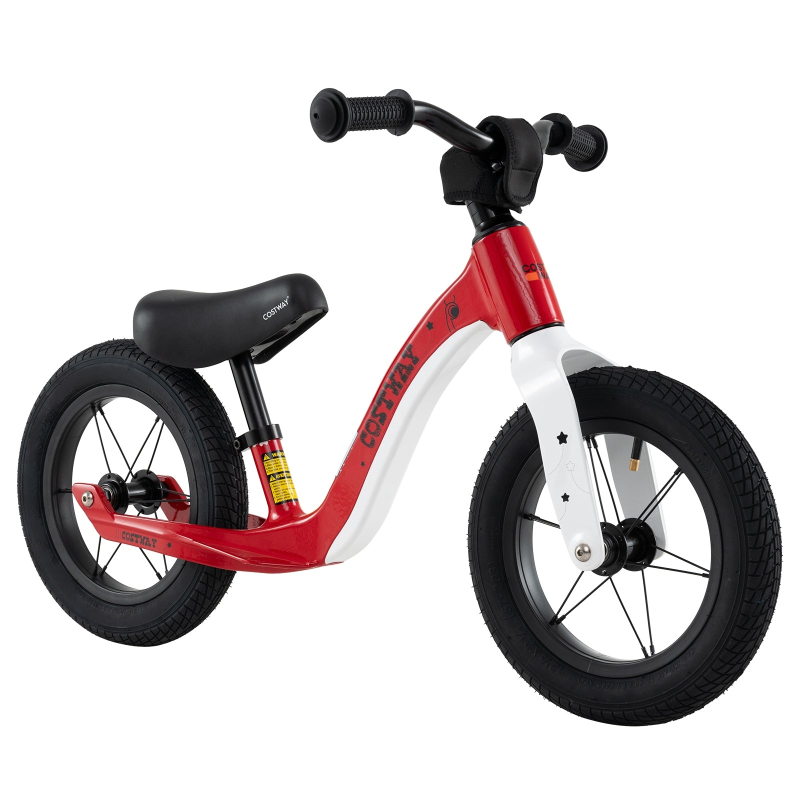 12-Inch Balance Bike with Adjustable Seat and Rotatable Handlebar for Over 36 Months Old, Red Balance Bikes Red  at Gallery Canada