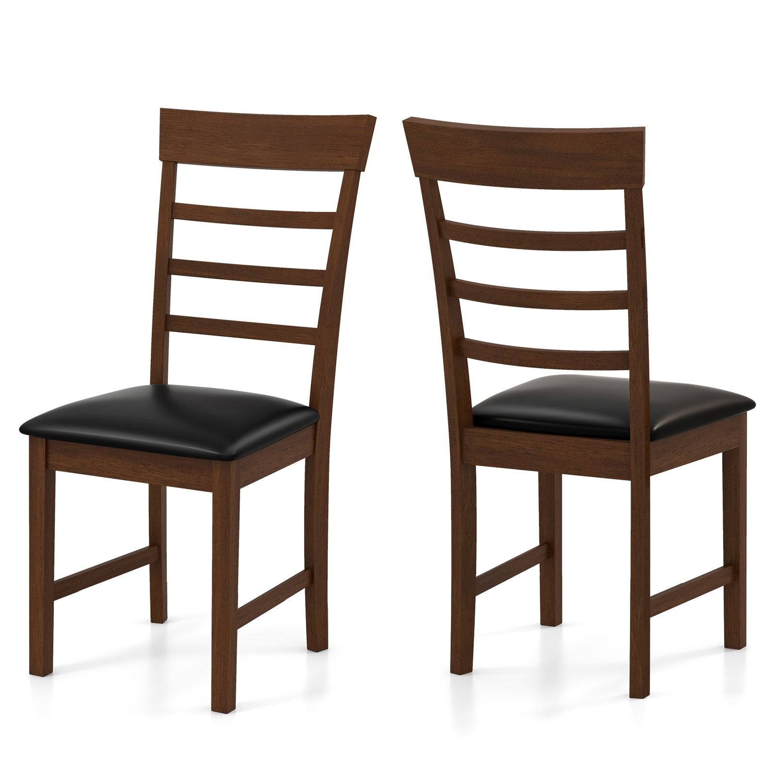 Wooden Dining Chair with Rubber Wood Frame Set of 2, Oak Dining Chairs Oak at Gallery Canada