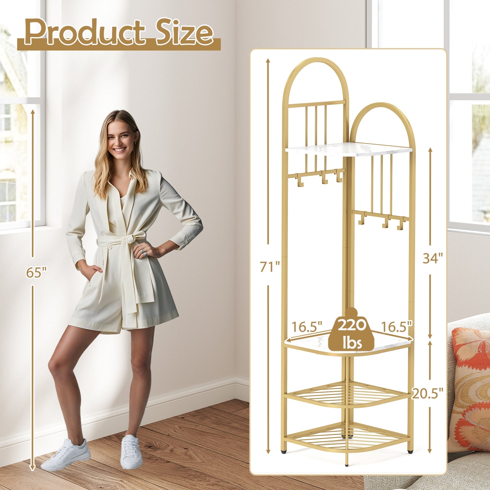 4-Tier Coat Rack Corner Hall Tree with Shoe Storage Bench, White Shoe Racks & Storage Benches at Gallery Canada