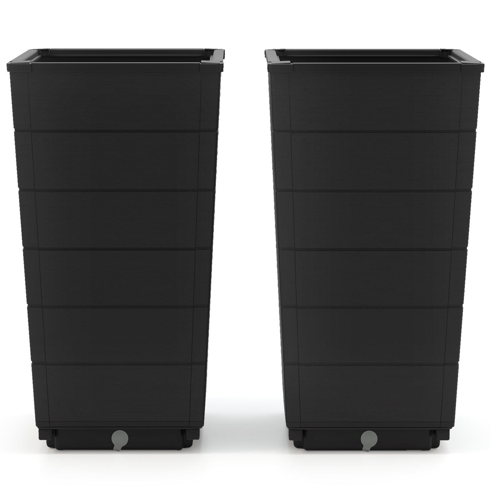 Modern Flower Planter for Front Porch and Lobby, Black Faux Plants at Gallery Canada