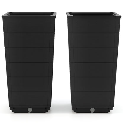 Modern Flower Planter for Front Porch and Lobby, Black Faux Plants at Gallery Canada