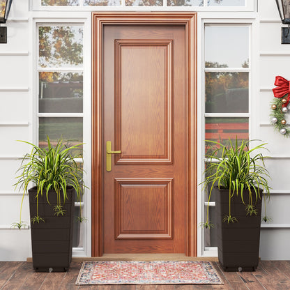 Modern Flower Planter for Front Porch and Lobby, Brown Faux Plants at Gallery Canada