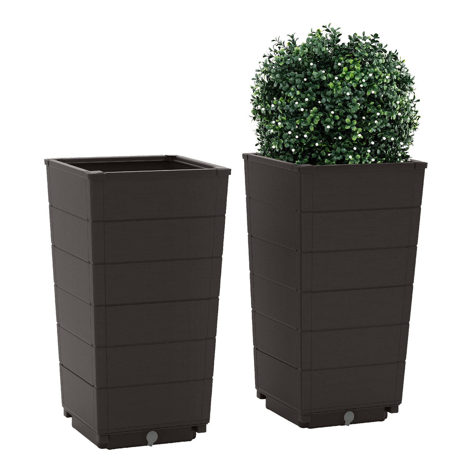 Modern Flower Planter for Front Porch and Lobby, Brown Faux Plants Brown at Gallery Canada