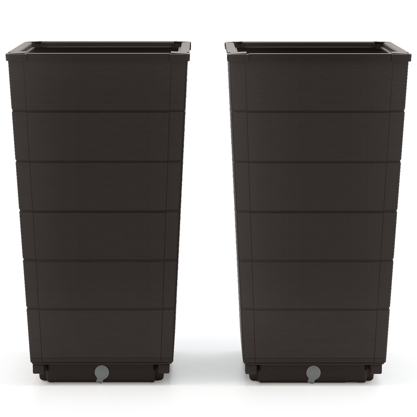 Modern Flower Planter for Front Porch and Lobby, Brown Faux Plants at Gallery Canada