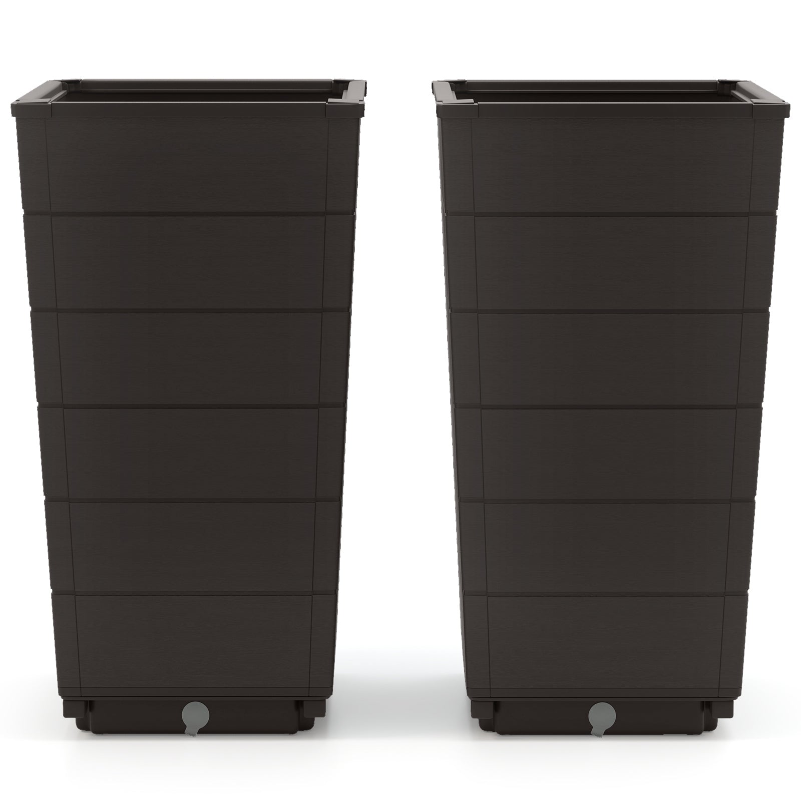 Modern Flower Planter for Front Porch and Lobby, Brown Faux Plants at Gallery Canada