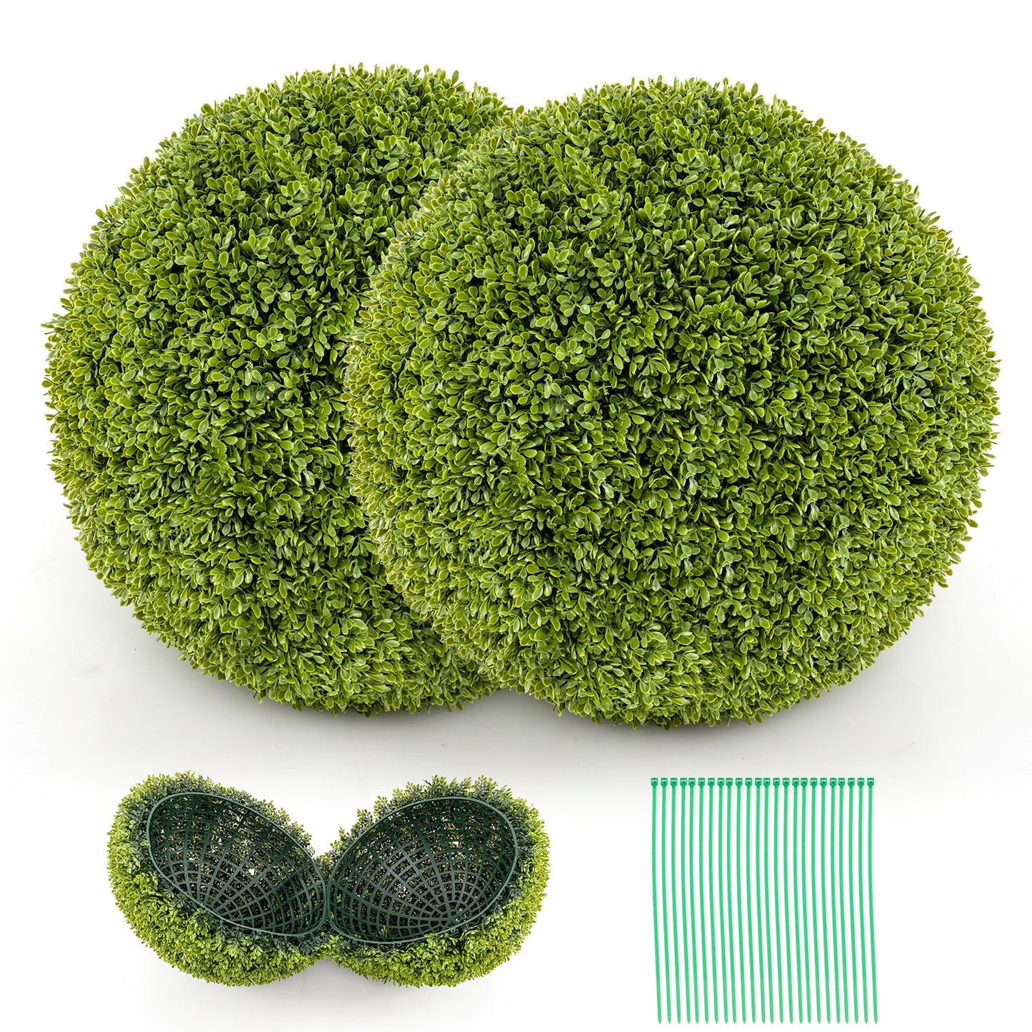 2 Pieces 20 Inches Artificial Sun-Protective Topiary Spheres for Patio Garden Front Door Balcony Backyard-M Faux Plants Options at Gallery Canada