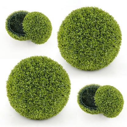 2 Pieces 20 Inches Artificial Sun-Protective Topiary Spheres for Patio Garden Front Door Balcony Backyard-M Faux Plants at Gallery Canada