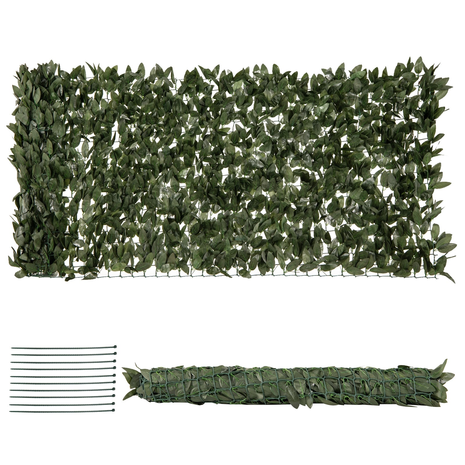 Artificial Lily Leaf Privacy Fence for Garden Yard Balcony Deck, Green Faux Plants Green  at Gallery Canada